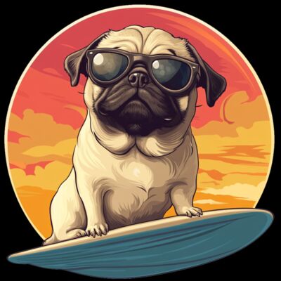itsareel2522 create nice cartton pug wear sunglass surfing   st c14cb792 dd7c 4b06 884d c9590437 Thumbnail